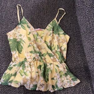 Yellow Spaghetti Strap Shirt